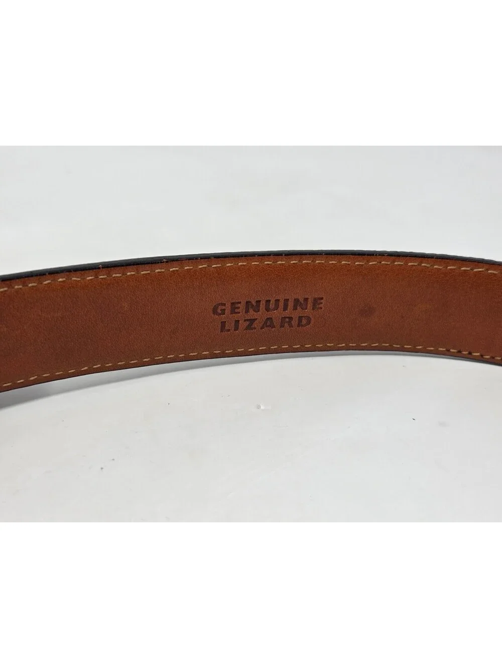 LAI California Genuine Lizard Leather Black Belt Size Medium
